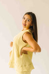 The Dax Tunic Tank in Butter Yellow