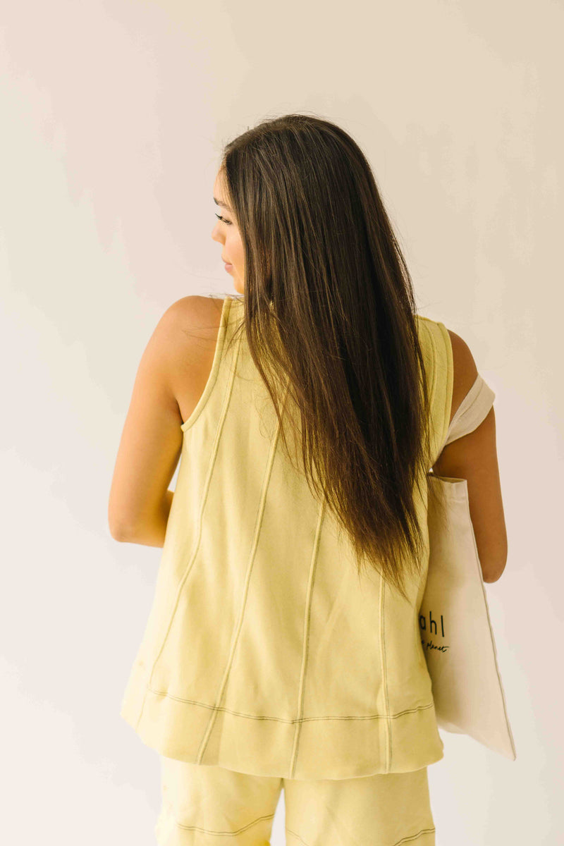 The Dax Tunic Tank in Butter Yellow