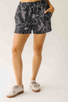 The Ross Ribbed Floral Short in Black