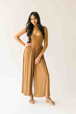 The Jillyn Ribbed Jumpsuit in Chocolate