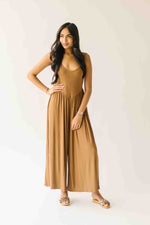 The Jillyn Ribbed Jumpsuit in Chocolate