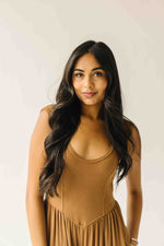 The Jillyn Ribbed Jumpsuit in Chocolate