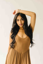 The Jillyn Ribbed Jumpsuit in Chocolate