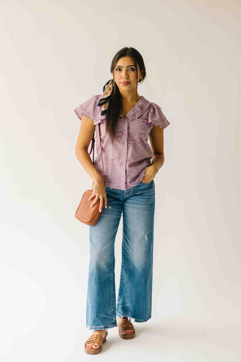 The Joyanna Textured Blouse in Mauve