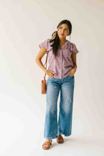 The Joyanna Textured Blouse in Mauve