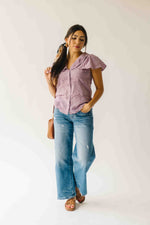 The Joyanna Textured Blouse in Mauve