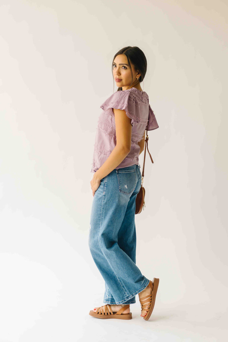 The Joyanna Textured Blouse in Mauve