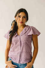 The Joyanna Textured Blouse in Mauve