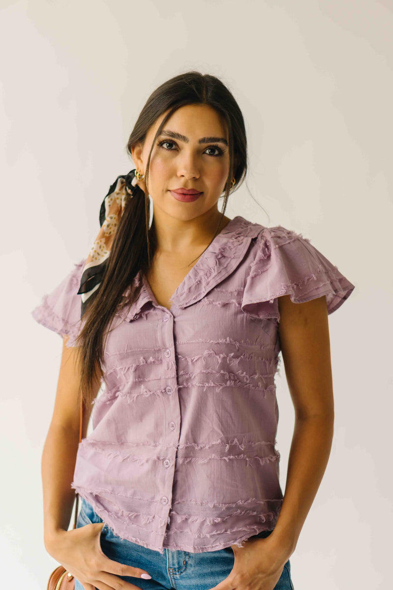 The Joyanna Textured Blouse in Mauve