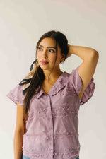 The Joyanna Textured Blouse in Mauve