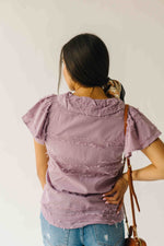 The Joyanna Textured Blouse in Mauve