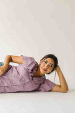 The Joyanna Textured Blouse in Mauve
