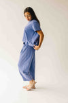 The Andy Washed Short Sleeve + Pleated Pant Set in Slate Blue