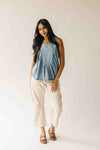 The Anders Denim Tank in Sky Blue