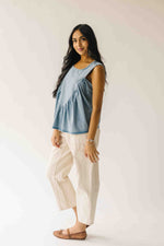 The Anders Denim Tank in Sky Blue