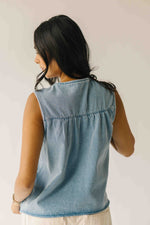 The Anders Denim Tank in Sky Blue