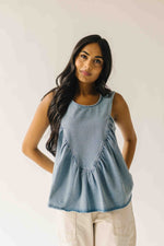 The Anders Denim Tank in Sky Blue