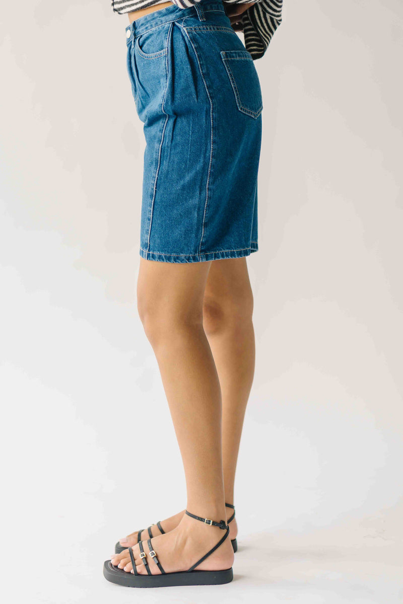 The Adamson Bermuda Short in Denim Blue