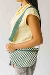 The Westlyn Woven Bag in Checkered Emerald