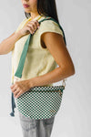 The Westlyn Woven Bag in Checkered Emerald