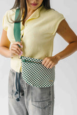 The Westlyn Woven Bag in Checkered Emerald