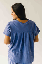 The Andy Washed Short Sleeve + Pleated Pant Set in Slate Blue