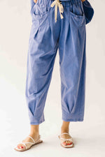 The Andy Washed Short Sleeve + Pleated Pant Set in Slate Blue