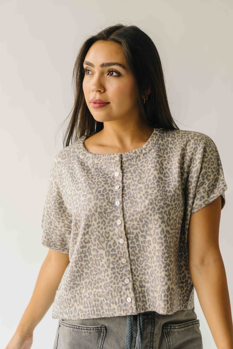 The Cartelli Button-Up Sweater in Leopard