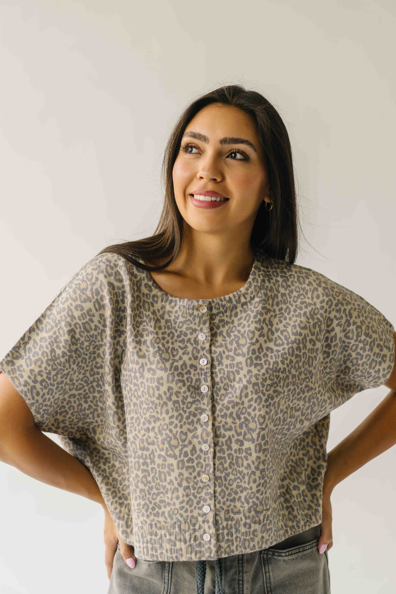 The Cartelli Button-Up Sweater in Leopard