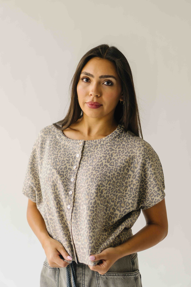 The Cartelli Button-Up Sweater in Leopard