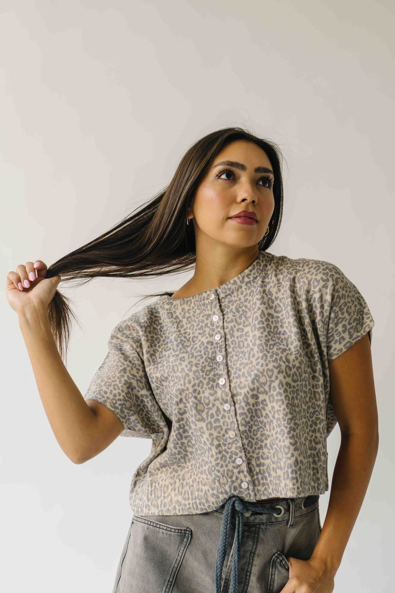 The Cartelli Button-Up Sweater in Leopard
