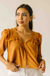 The Morgana Lace Detail Blouse in Caramel