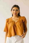 The Morgana Lace Detail Blouse in Caramel