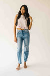 The Colleen Scalloped Tank in Baby Pink