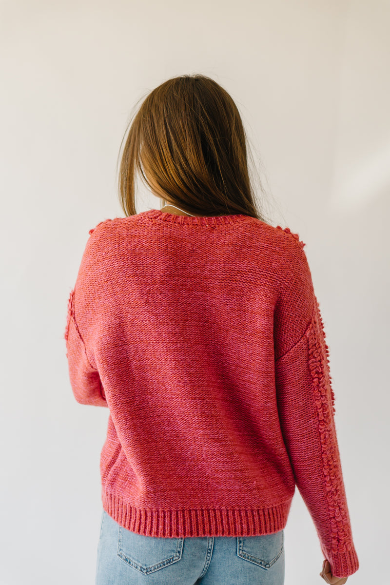 The Memphis Textured Sweater in Rust