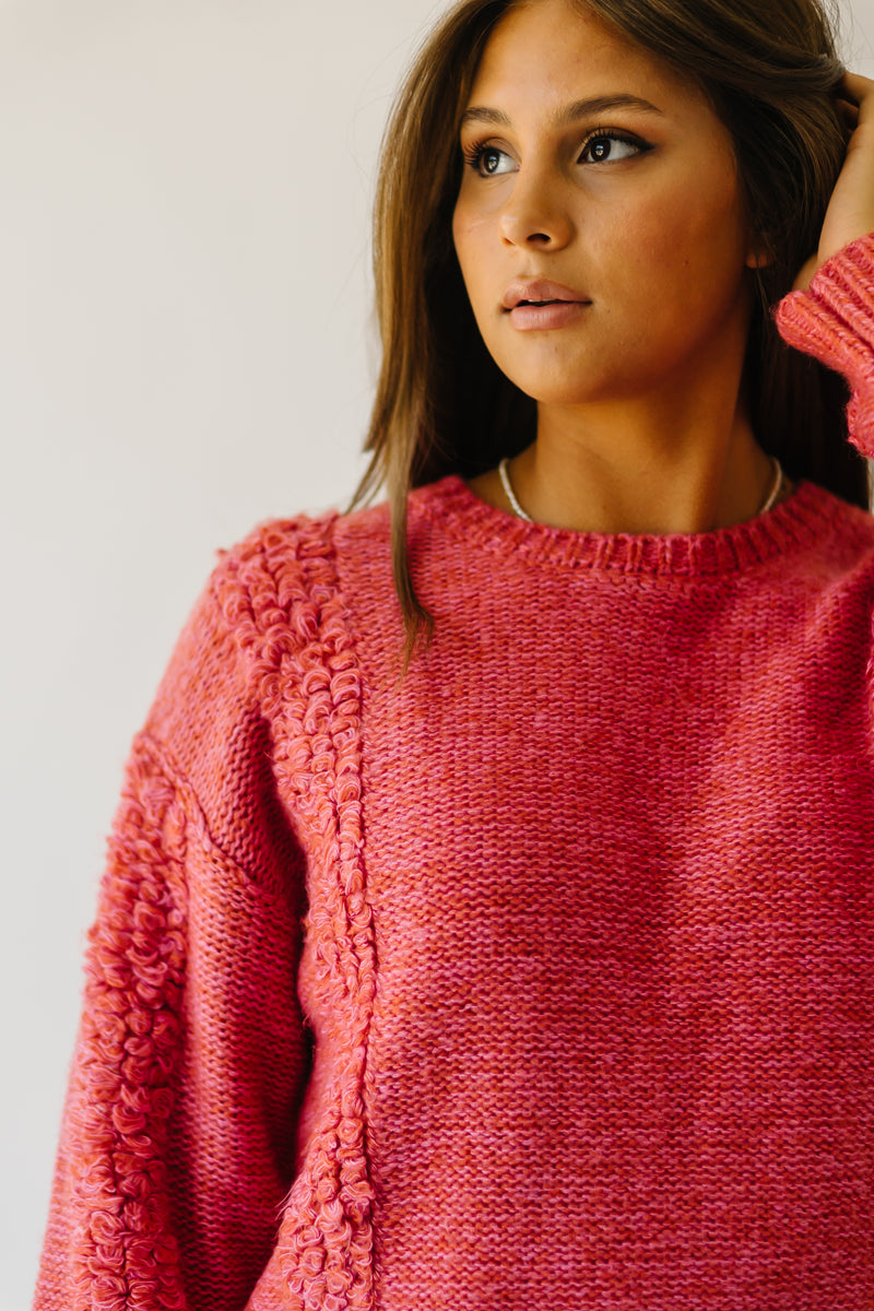 The Memphis Textured Sweater in Rust