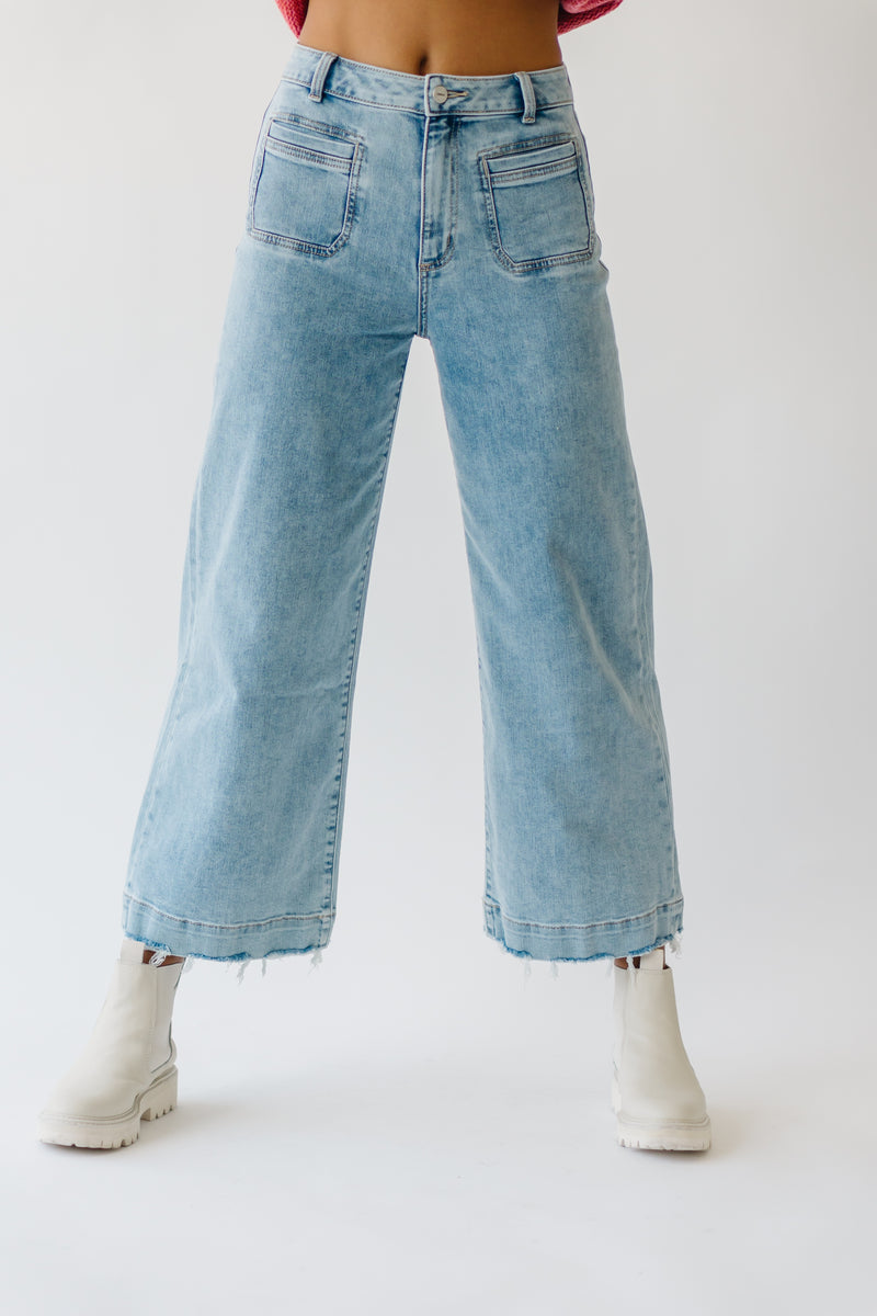 Denim: Montero Wide Leg Jean in Light Blue – Piper & Scoot