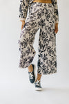 The McFly Wide Leg Pant in Taupe Floral
