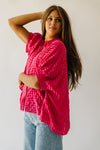 The Lithia Button-Up Blouse in Red Check