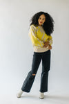 The Lantana Textured Sweater in Taupe + Yellow