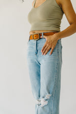 The Roxy Buckle Belt in Cognac