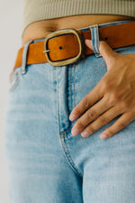 The Roxy Buckle Belt in Cognac