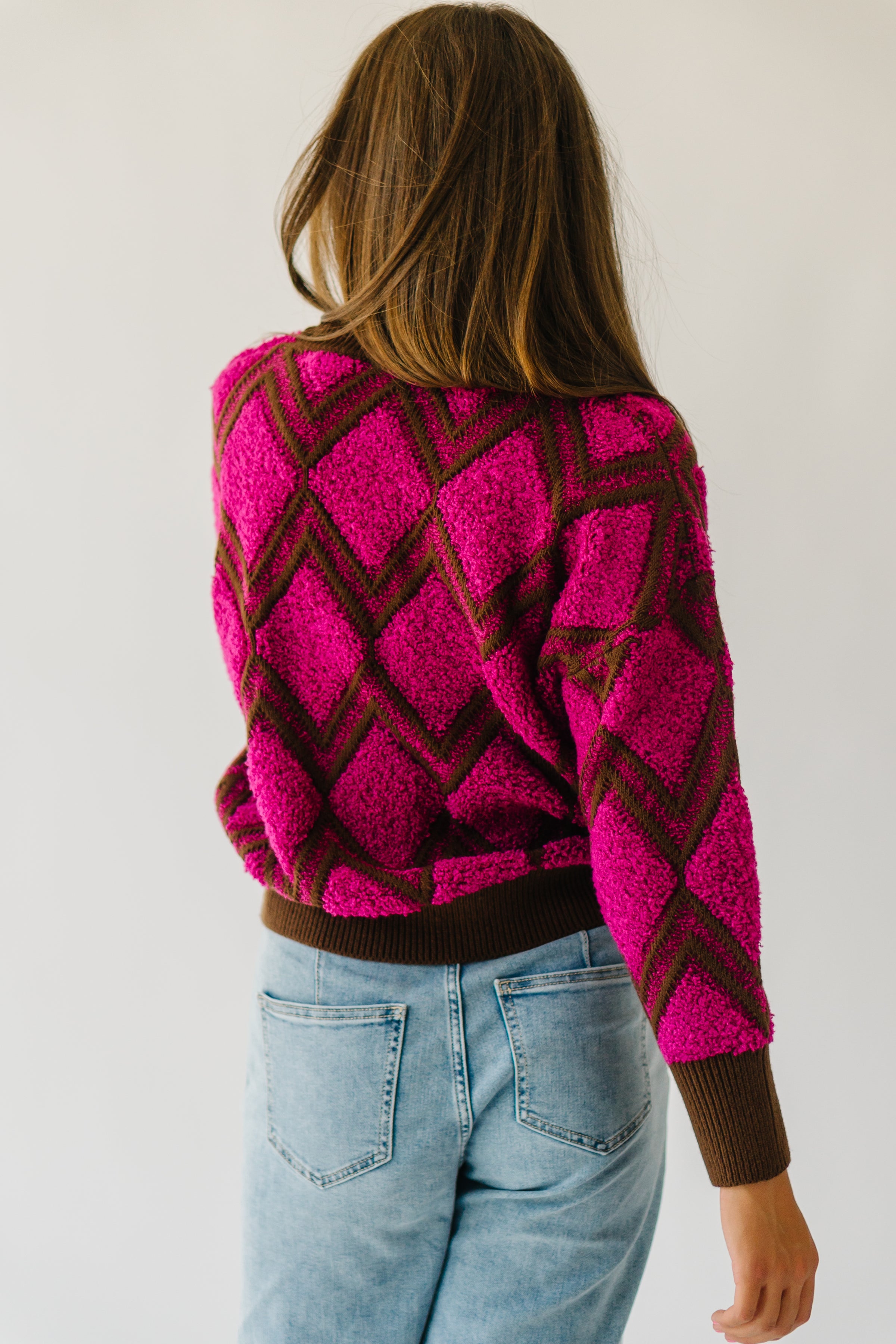 The Lockhart Textured Sweater in Magenta – Piper & Scoot