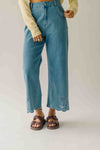 The Alton Floral Embroidered Jean in Denim