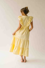 The Marielle Trim Detail Maxi Dress in Lemon