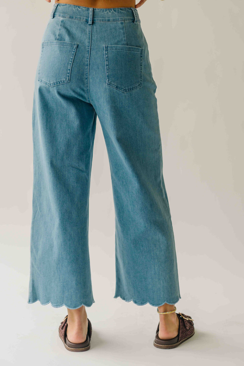 The Alton Floral Embroidered Jean in Denim