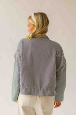 The Donna Pinstripe Jacket in Navy