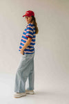 The Amy Striped Tee in Blue + Red