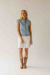 The Tavis Button-Up Vest in Light Denim (SHIPS MID SEPTEMBER)