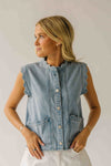 The Tavis Button-Up Vest in Light Denim (SHIPS MID SEPTEMBER)
